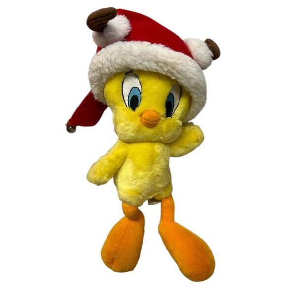 Hallmark Tweety Bird Santa's Wittle Helper Santa Hat 10" plush stuffed animal - Picture 2 of 4